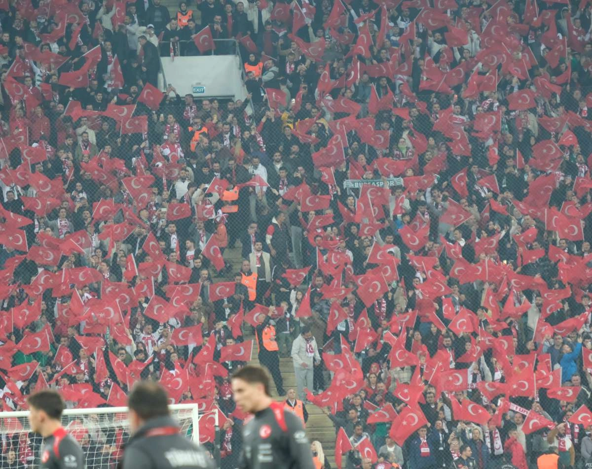 (ÖZEL) Türkiye-Bulgaristan taraftar fotoğrafları