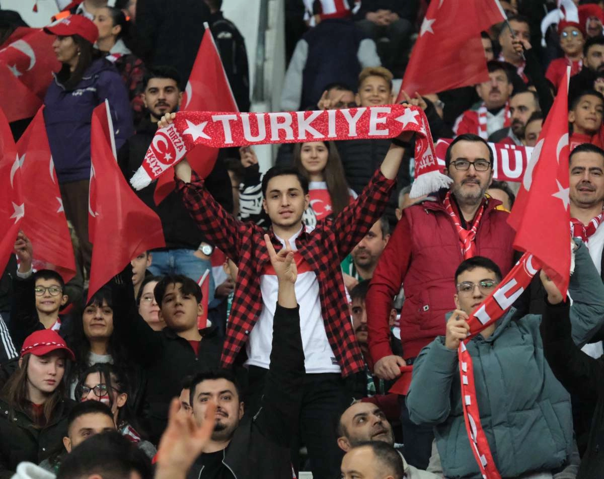 (ÖZEL) Türkiye-Bulgaristan taraftar fotoğrafları