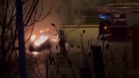 Hafif ticari araç alevlere teslim oldu