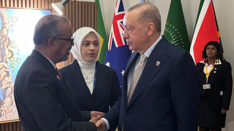 Cumhurbaşkanı Erdoğan, DSÖ Genel Direktörü Tedros’u kabul etti