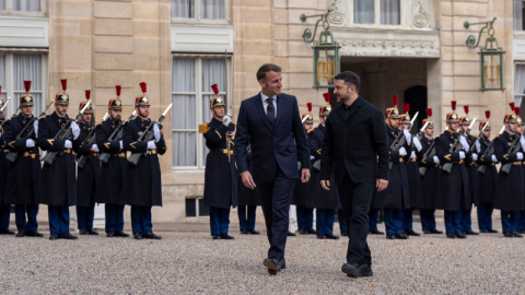 Zelenskiy, Macron ile bir araya geldi