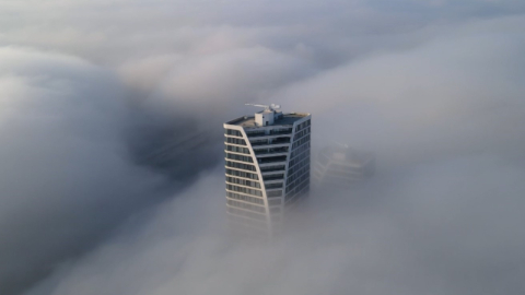 Bursa’da sis şehri yuttu