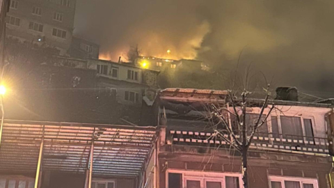 Uludağ eteklerindeki ev küle döndü