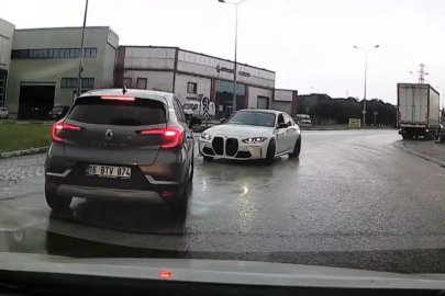 Cadde ortasında drift kamerada