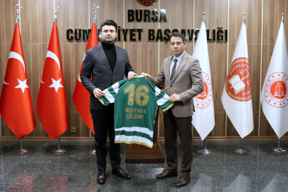 Bursaspor yönetiminden Cumhuriyet Başsavcısı Çelenk’e hayırlı olsun ziyareti