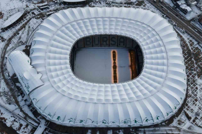 Timsah Arena'nın Karla Kaplı Hali böyle görüntülendi!