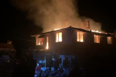 Köy evi alevlere teslim oldu