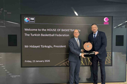 TBF Başkanı Türkoğlu’ndan FIBA Genel Sekreteri Zagklis’e ziyaret