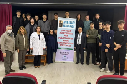 Bursa'da liseliler atık pillerle umut oluyor.