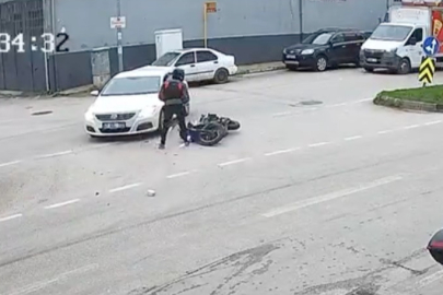 Bursa’da motosiklet sürücüsü ölümden böyle döndü!