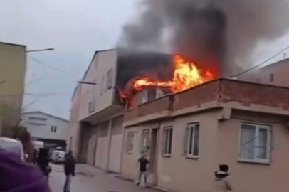 Bursa’da çatı yangını paniği