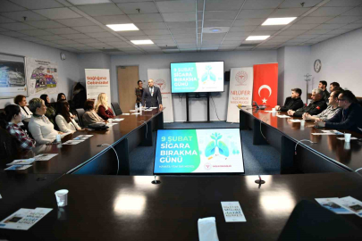 Sigarayı bırakan 25 çalışana sertifikaları takdim edildi.