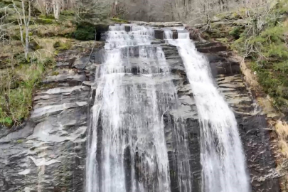 Kar suları Suuçtu Şelalesini coşturdu