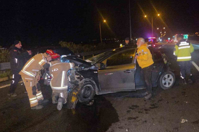 Otobanda feci kaza: 1 yaralı