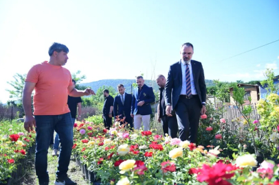 Kestel'de süs bitkileri üreticilerine destek