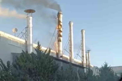 Bursa’da fabrika bacasında yangın çıktı