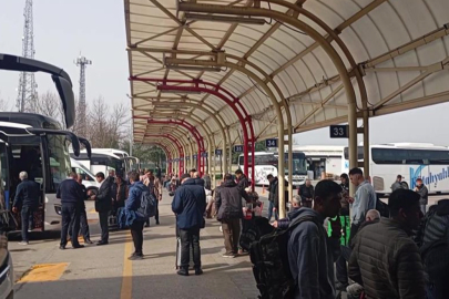 Bursa Şehirlerarası Otobüs Terminali’nde bayram yoğunluğu başladı