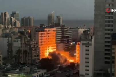 İsrail, Lübnan’da 15 katlı binayı yerle bir etti