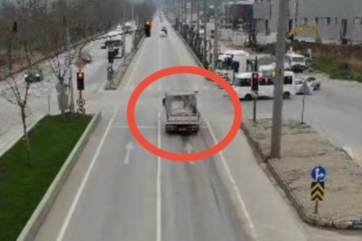 Bursa’da kırmızı ışık ihlali yapan araçlar dron ile böyle tespit edildi