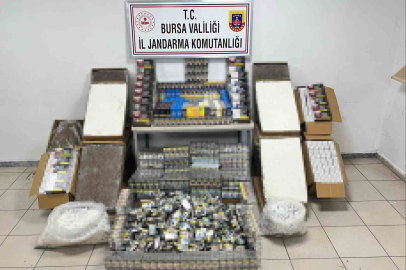 Bursa’da dev operasyon: 65 bin kaçak sigara ve 50 bin makaron ele geçirildi