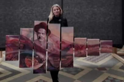 Rus ressam Kirillova’nın "Aşık Veysel Portresi" Saint Petersburg’da "Laureate" ödülüne layık görüldü