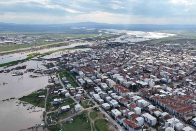 Bursa’nın sular altında kalan arazileri böyle görüntülendi