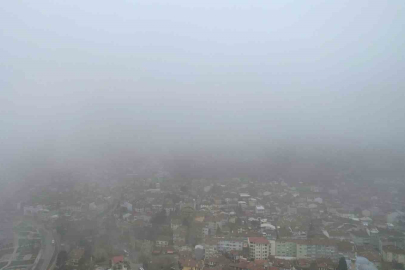 Bursa’da şehrin üzerine sis çöktü