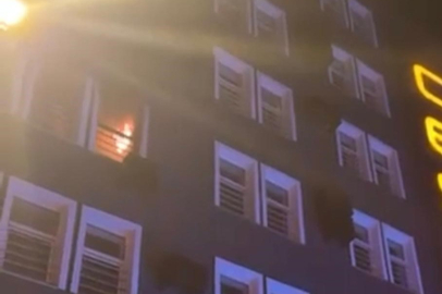 Otel odasındaki yangın itfaiye ve 112’yi alarma geçirdi