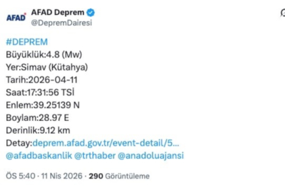 Kütahya merkezli deprem Bursa’da da hissedildi