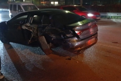 Osmangazi’de trafik kazası: Otomobil takla attı, 1 yaralı