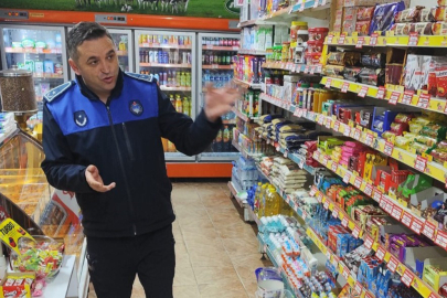 Zabıta ekiplerinden bakkal ve marketlere denetim