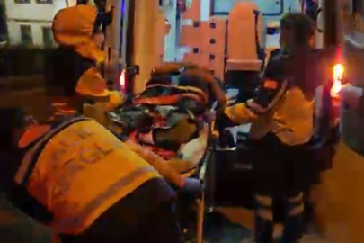 Merdivenlerden uçan motosiklet sürücüsü yaralandı