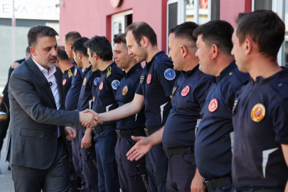 Şahin Biba'dan İtfaiye personeli’ne bayram ziyareti