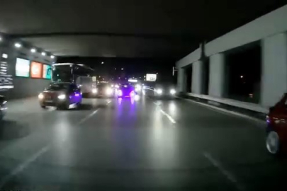 Makas atarak trafiği tehlikeye düşürdü