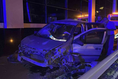 7 saatlik sürüş sonrası uyuyan sürücü kaza yaptı! 2 yaralı