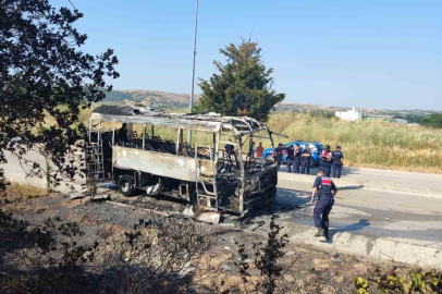Bursa’da servis otobüsü alevlere teslim oldu