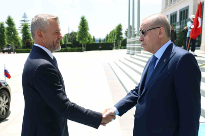 Cumhurbaşkanı Erdoğan, Slovakya Cumhurbaşkanı Pellegrini ile görüştü