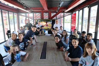 Nilüfer'de çocuklar toprakla birlikte