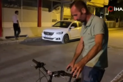 Bisikletiyle çevirmeye girdi, 20 kat alkollü olduğunu öğrenince dans etmeye başladı