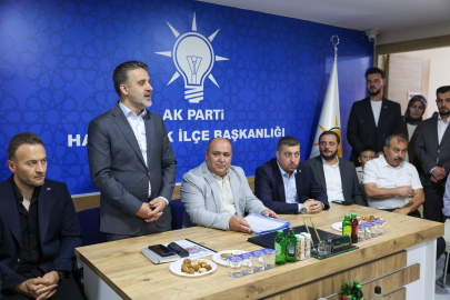 Başkan Biba'dan Harmancık'ta teşkilat ve kaymakamlık ziyareti
