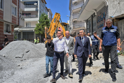 350 metre yağmur suyu hattı inşa edildi