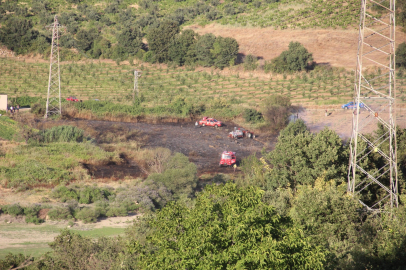 Çanakkale’de tarım arazisinde çıkan yangın kısa sürede kontrol altına alındı