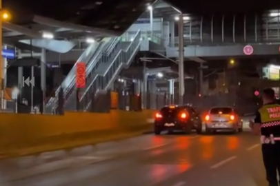 Polisin gözü önünde müşterinin otomobiliyle trafiği tehlikeye attı