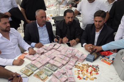 Damada yaklaşık 20 milyon TL, geline kilolarca altın takıldı