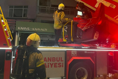 Silivri Sahili'nde apartman yangını