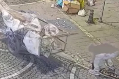 Lüleburgaz’da mazgal hırsızlığı kamerada