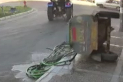 İzmir’de traktörden fırlayan tanker yayayı eziyordu