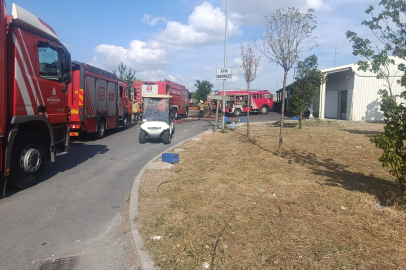 Bakırköy'de hastane bahçesinde korkutan yangın