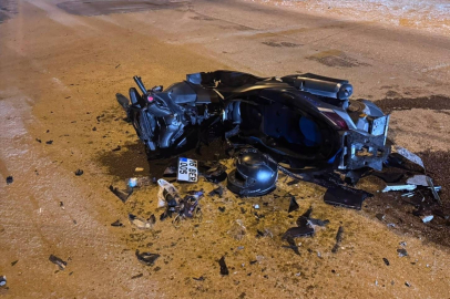 Otomobil ile motosiklet kafa kafaya çarpıştı: 1 ağır yaralı