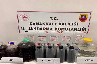 Çanakkale’de kaçak alkol operasyonu
